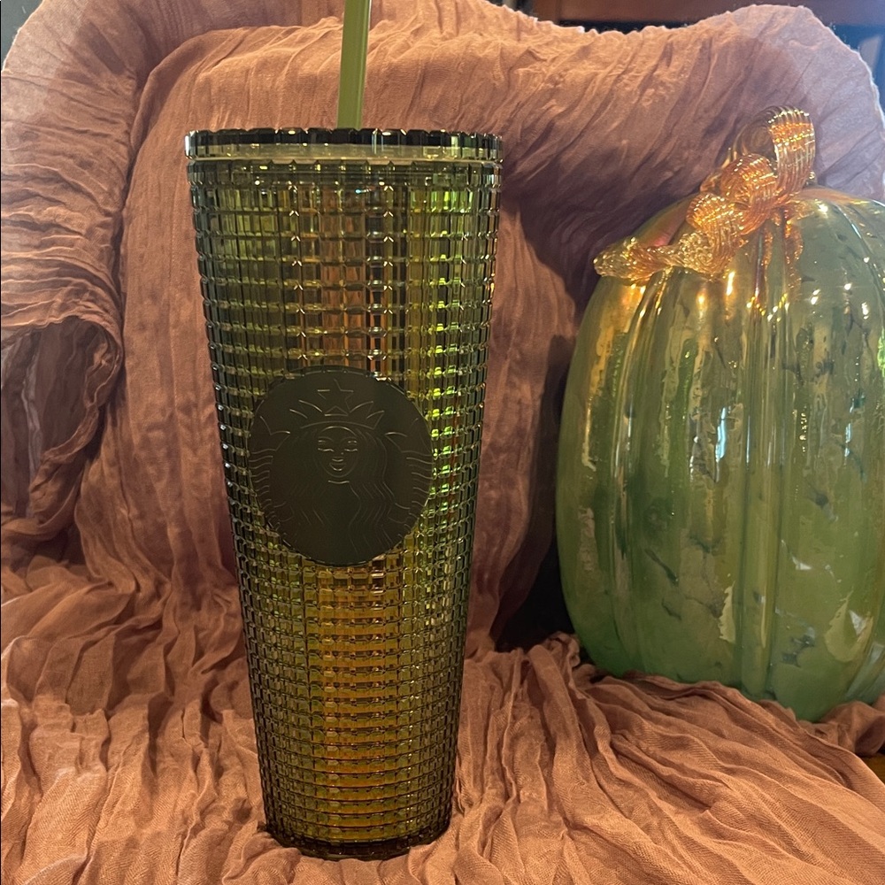 Starbucks Olive Green Textured Tumbler